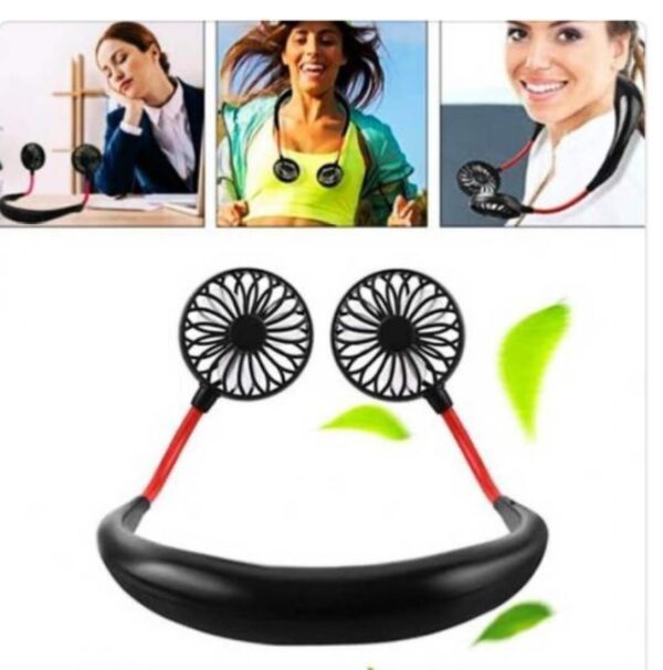Neck Fan Adjustment Fan Hands-free Hanging Rechargeable Mini Sports Fans 3 Gears Wearable Sport Fan